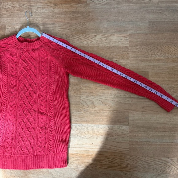 Women's Red Cable Knit Sweater Gap Size S - Picture 7 of 8